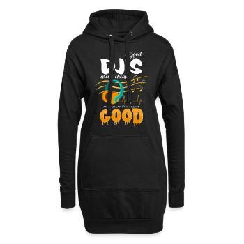 DJ's - Hoodie-Kleid - Schwarz - Vorne