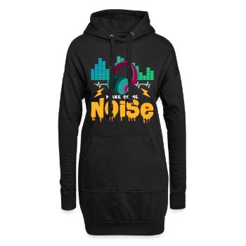 DJ - Hoodie-Kleid - Schwarz - Vorne