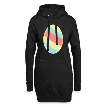 oeuf de Pâques - Sweat-shirt à capuche long Femme - noir - Devant