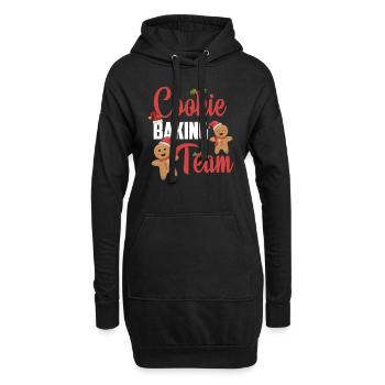 Boulangerie de Noël au pain d'épices - Sweat-shirt à capuche long Femme - noir - Devant