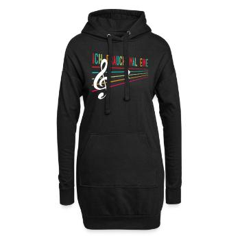 Musik-Lehrer Musiker Spruch Lustig - Hoodie-Kleid - Schwarz - Vorne
