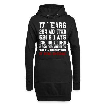 17 Years of being awesome Geschenk 17. Geburtstag - Hoodie-Kleid - Schwarz - Vorne