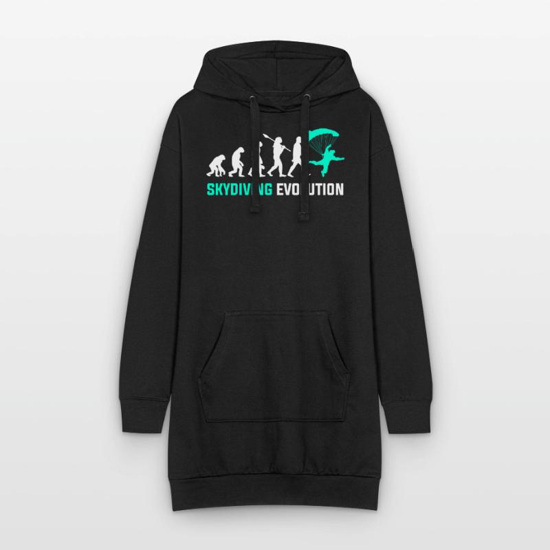 Evolution du parachutisme Sweat-shirt à capuche long Femme