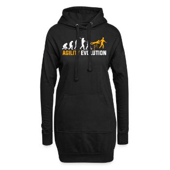 Evolution de l'agilité - Sweat-shirt à capuche long Femme - noir - Devant