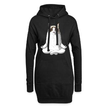 Ragdoll Katze - Hoodie-Kleid - Schwarz - Vorne
