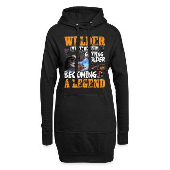 I Am Not Getting Older I Am Becoming A Legend - Hoodie-Kleid - Schwarz - Vorne