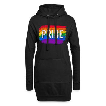 LGBT Pride - Hoodie-Kleid - Schwarz - Vorne