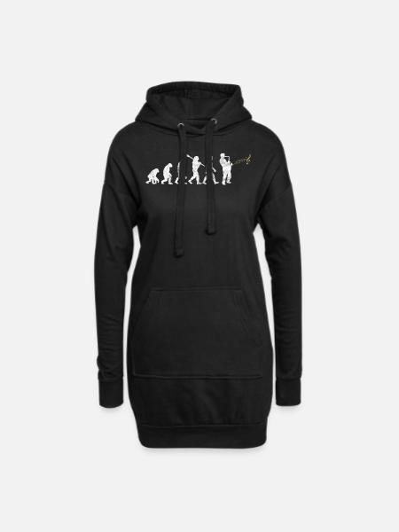 Saxophone Saxophone Evolution - Sweat-shirt à capuche long Femme - noir