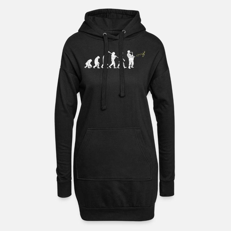 Saxophone Saxophone Evolution - Sweat-shirt à capuche long Femme - noir