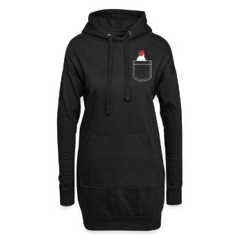 Poulet poulet poulets cadeau agriculteur agriculture - Sweat-shirt à capuche long Femme - noir - Devant