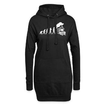 Zug Züge Modeleisenbahn Eisenbahn Geschenk - Hoodie-Kleid - Schwarz - Vorne