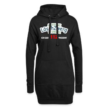 Jugendfeuerwehr Löschzwerg im Einsatz - Hoodie-Kleid - Schwarz - Vorne