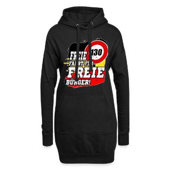 FREIE FAHRT FÜR FREIE BÜRGER Kein Tempolimit - Hoodie-Kleid - Schwarz - Vorne