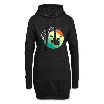 Percussion - Hoodie Dress - black - Front