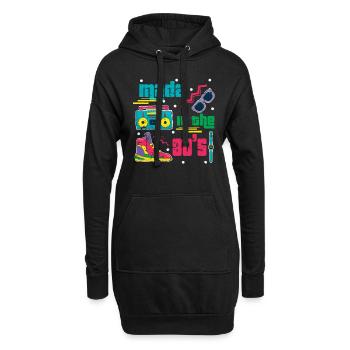 Millésime 80 - Sweat-shirt à capuche long Femme - noir - Devant
