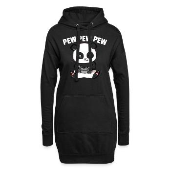 Panda Gamer Video Spieler Spielen Game - Hoodie-Kleid - Schwarz - Vorne