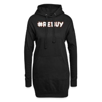 REBUY - Hoodie-Kleid - Schwarz - Vorne