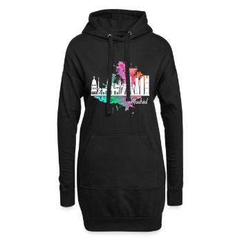 Madrid - Hoodie-Kleid - Schwarz - Vorne