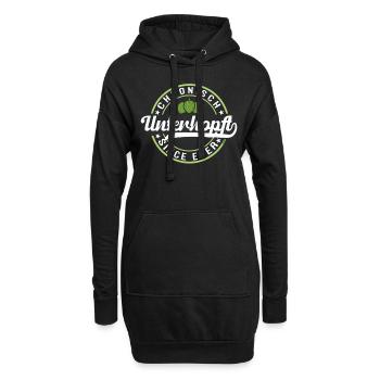 Buveur de bière à la bière Chronisch Unterhopft - Sweat-shirt à capuche long Femme - noir - Devant