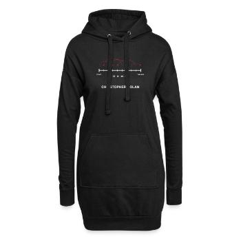 Der Nolan Film - Hoodie-Kleid - Schwarz - Vorne