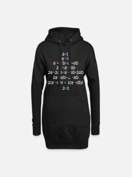 a = b equation formula math mathematics algebra - Hoodie Dress - black