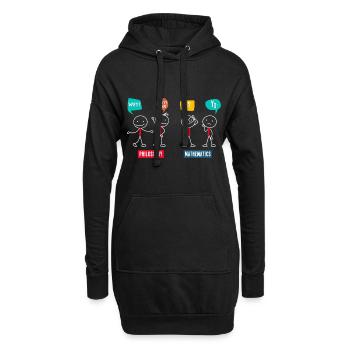 Philosophy vs. Mathematics Mathe Mathematik Lehrer - Hoodie-Kleid - Schwarz - Vorne