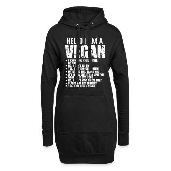 Lustig Pro Vegan Aktivismus Gymnastik Athlet Vegan - Hoodie-Kleid - Schwarz - Vorne