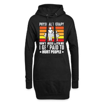 Physiotherapie PT Physio Massage Assistent - Hoodie-Kleid - Schwarz - Vorne