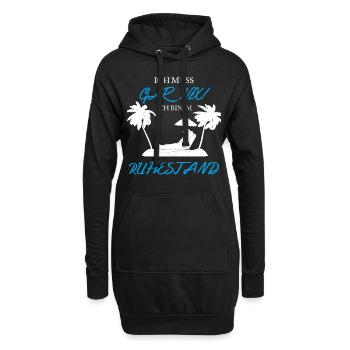 Ich bin im Ruhestand in der Rente - Hoodie-Kleid - Schwarz - Vorne