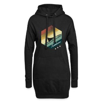 Posaune - Hoodie-Kleid - Schwarz - Vorne