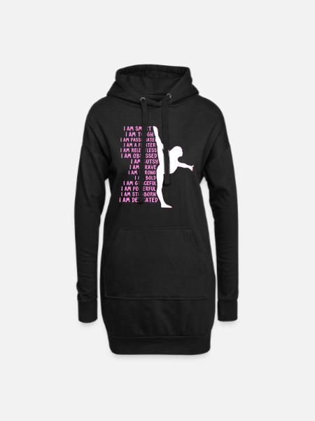 Turnen Fähigkeiten - Hoodie-Kleid - Schwarz
