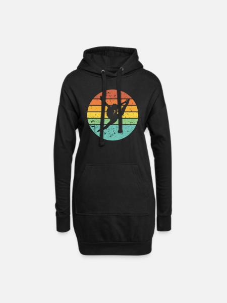 Turnen - Hoodie-Kleid - Schwarz