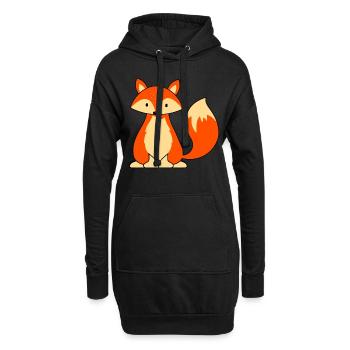 Fox Fox design pour enfants - Sweat-shirt à capuche long Femme - noir - Devant