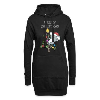 Koala Christmas Funny Christmas Gift - Sweat-shirt à capuche long Femme - noir - Devant
