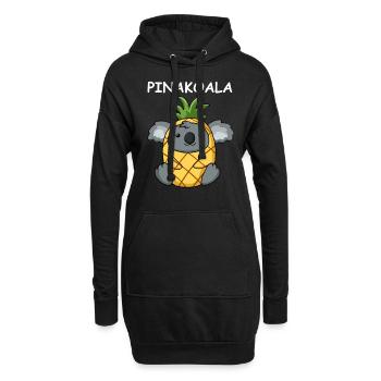 Koala Ananas Lustiges Pinakoala Geschenk - Hoodie-Kleid - Schwarz - Vorne