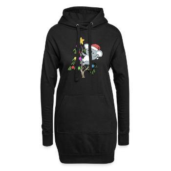 Koala Christmas Funny Christmas Gift - Sweat-shirt à capuche long Femme - noir - Devant