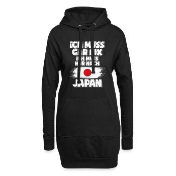 Japan - Hoodie-Kleid - Schwarz - Vorne