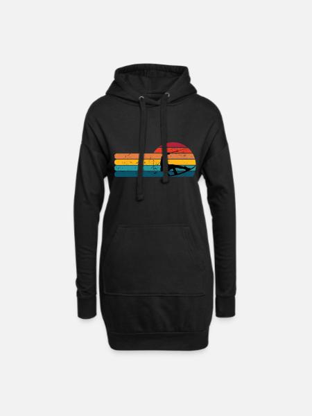 Wakeboard - Hoodie-Kleid - Schwarz
