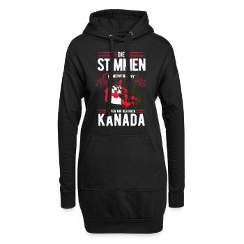 Kanada - Hoodie-Kleid - Schwarz - Vorne