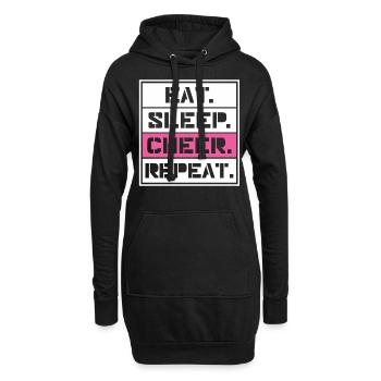 Cheerleading - Hoodie-Kleid - Schwarz - Vorne