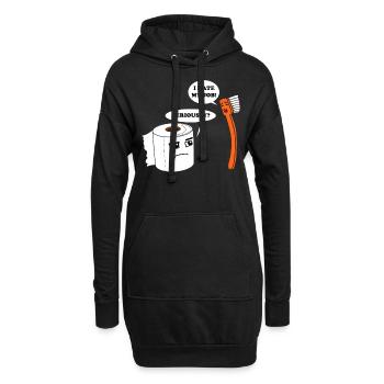 Job Hass Hassjob Arbeit Büro Chef Geschenk - Hoodie-Kleid - Schwarz - Vorne