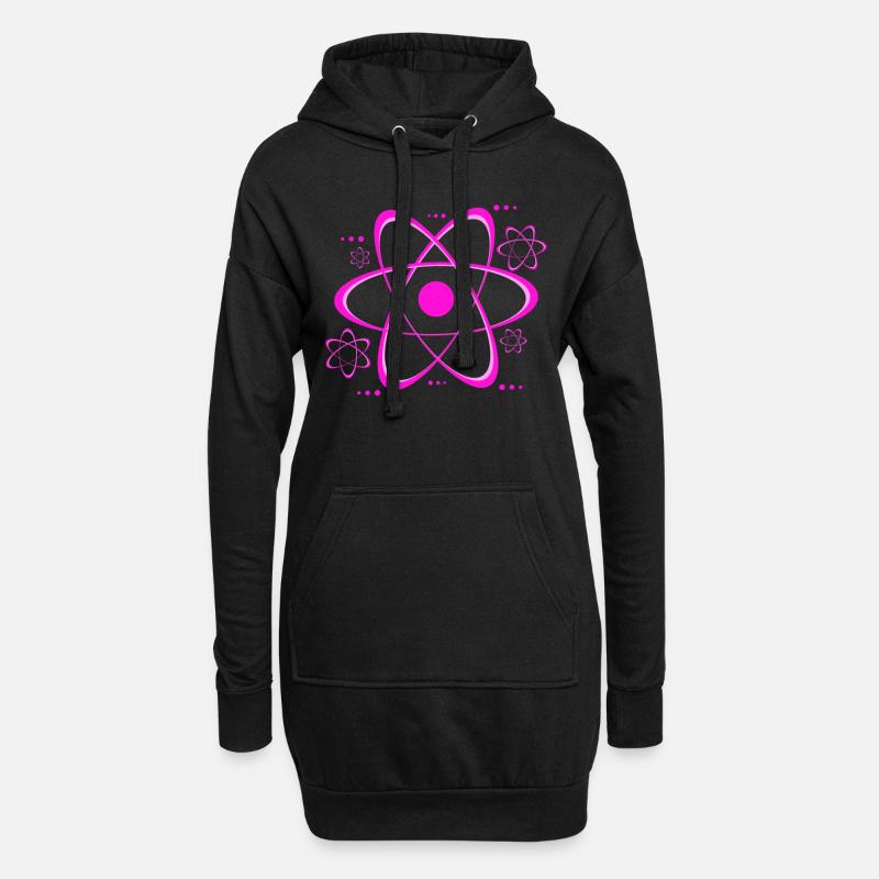 Cool Atome Physik Statement Phyisker Geschenk - Hoodie-Kleid - Schwarz