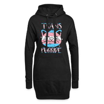 Transgender Geschenk - Hoodie-Kleid - Schwarz - Vorne