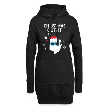 Noël Xmas Drôle Nikolaus Temps de l’Avent - Sweat-shirt à capuche long Femme - noir - Devant