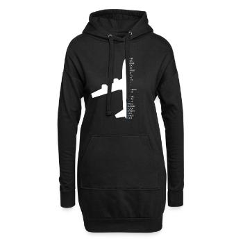 Contrôleur de la circulation aérienne pilote alphabet phonétique - Sweat-shirt à capuche long Femme - noir - Devant