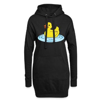 Canard de bain - Sweat-shirt à capuche long Femme - noir - Devant