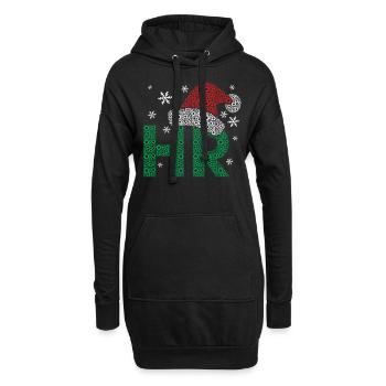 Les ressources humaines Santa a la gestion des ressources humaines drôle - Sweat-shirt à capuche long Femme - noir - Devant