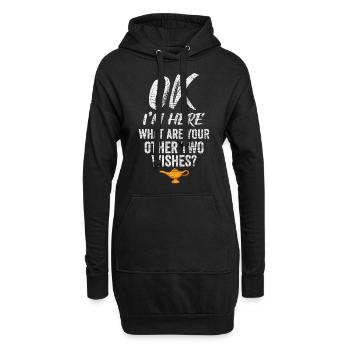 Flaschengeist Lustiger Spruch - Hoodie-Kleid - Schwarz - Vorne