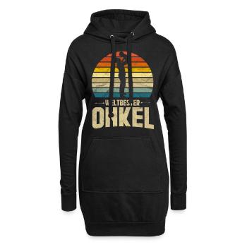Onkel weltbester Onkel Neffe Nichte - Hoodie-Kleid - Schwarz - Vorne