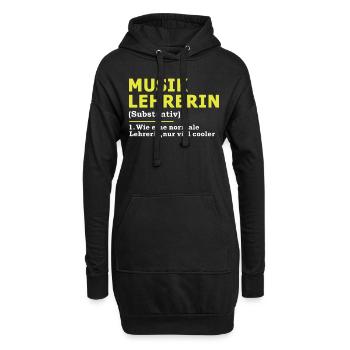 Musiklehrerin Musik Lehrerin Lehrer Geschenk - Hoodie-Kleid - Schwarz - Vorne
